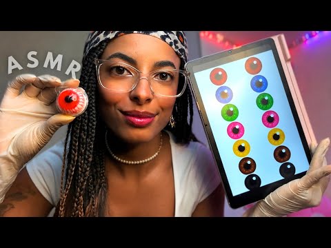 ASMR Trocando a Cor dos Seus Olhos 👁️ + Exame de Vista 