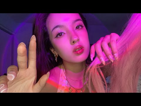 ASMR | Your Hairdresser Spills the Tea and Plays with Your Hair (WLW, face touching, roleplay)