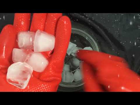 RUBBER GLOVES💥  Hot red rubber gloves cooling down with ice [[ASMR]]