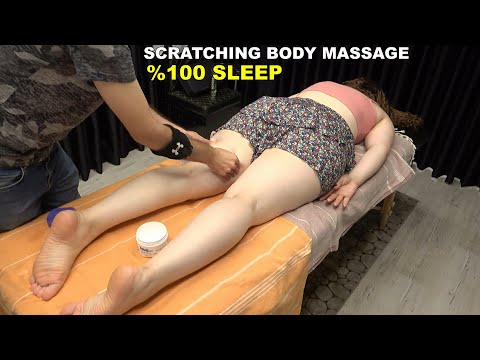 ASMR FEMALE SCRATCHING RELAX BODY MASSAGE - CRACKS - back,waist,foot,leg,face,arm,neck,sleep massage