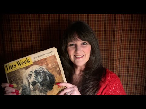 1944 Time capsule! Treasure found in the floor! (Soft Spoken) Vintage newspaper page turning~ASMR