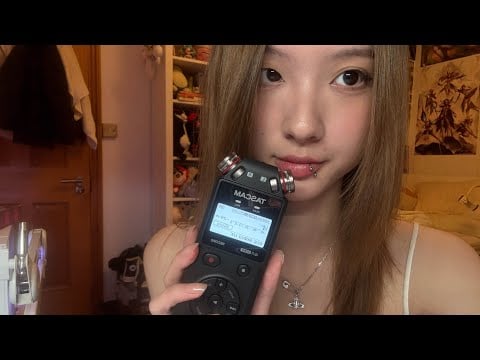 ASMR Tascam Mic Test Mouth Sounds and Crispy Whispers