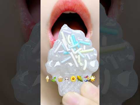 Asmr Eating Kohakutou Emoji Food 🍃🌽🌟 #meoasmr #mukbang #satisfying #asmrsounds #emojichallenge