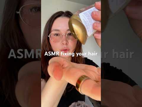 ASMR fixing and playing with your hair #asmrshorts #asmr #asmrhairplay #asmrrings #asmrhandsounds