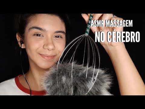 ASMR ARRANHANDO SEU CÉREBRO PARA VOCÊ DORMIR | ASMR Brain Massage - Mic Scratching