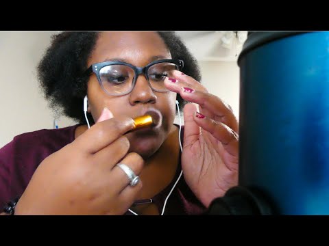 ASMR *Spit painting with makeup brush | JanayDASMR