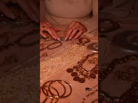 tingly jewellery tracing sounds to fall asleep 😴 #asmrjewelry #asmrtracing #asmrhandmovements