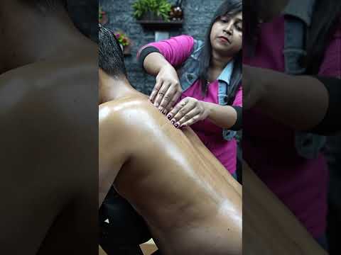 Chaitali's Magic Touch | She Doing ASMR Super Relaxing Head & Back Massage #shorts