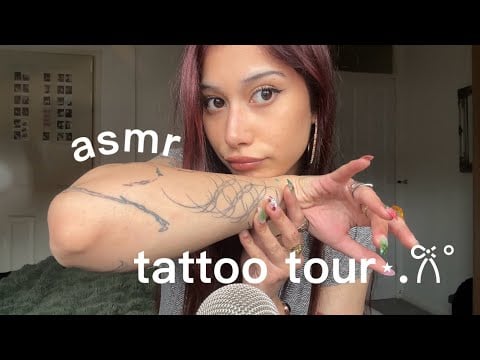 asmr ⋆౨ৎ˚⟡˖  ࣪tattoo tour + tracing !!! 