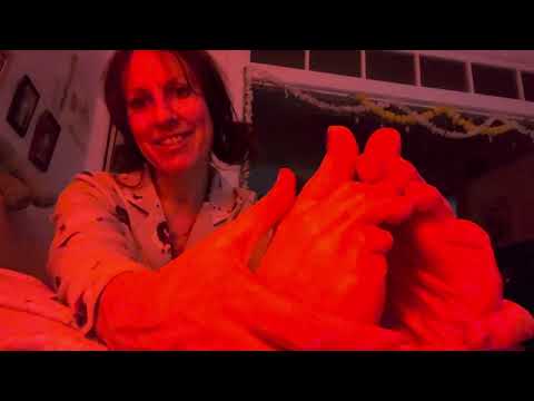 ASMR bare foot chit chat