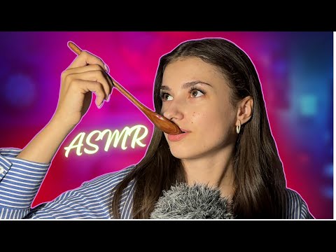 ASMR🎙️😴EATING YOUR FACE with WOODEN SPOON🥄👅