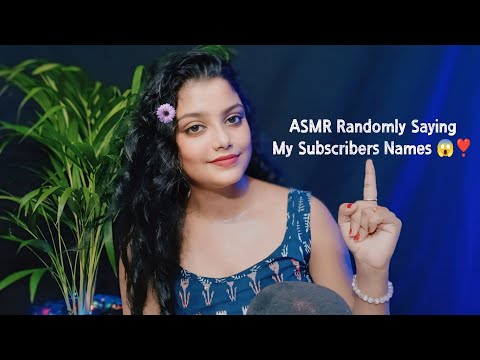 ASMR | Randomly Saying My Subscriber Names | With Mic Writing ❣️