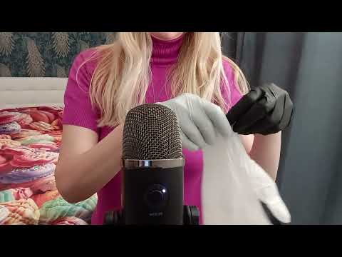 ASMR Pure Tingles:  Black & White Nitril Gloves (No Talking)