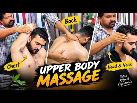 Ultimate Upper Body Massage ASMR 💆 Chest, Back, Head & Neck Relaxation 
