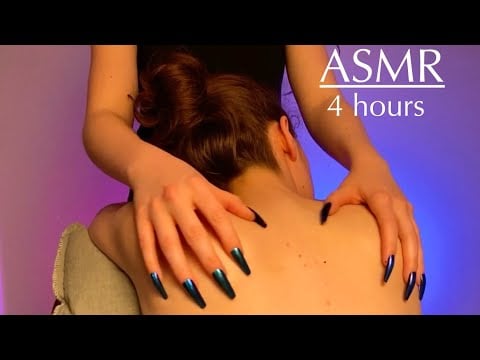 ASMR 4 HOUR LOOP | Soul Massage, Back Scratching, Tracing, & Tingles For Deep Sleep, no talking