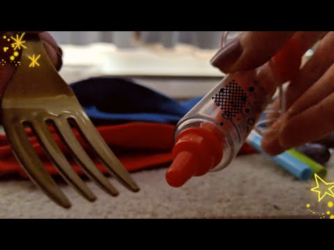 Intensely Poking, Rubbing, Touching the Camera with... The fork, injector, cards, markers, sticks+