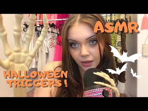 ASMR | INTENSE HALLOWEEN TRIGGERS ! Skeleton scratching, Glass Ghosts, Crinkles, & Sprinkles ! 🧡🖤🧡🖤