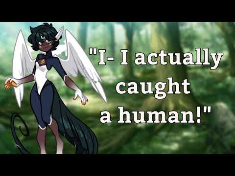 {Asmr} captured by a shy monster girl [Moraly grey human listener] [stuttering] [curiousity] [f4a]