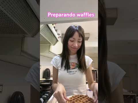 Preparando mi desayuno #food #waffle