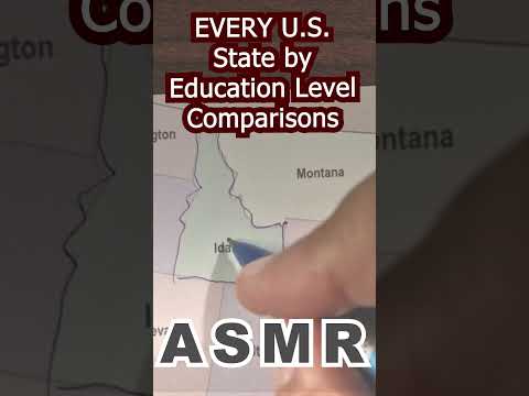 U. S. States by Education Level Comparisons with Facts | #asmrfacts #usstate