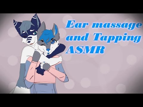 [Furry ASMR] Lotion Ear Massage /w Tapping, mouth sounds UwU