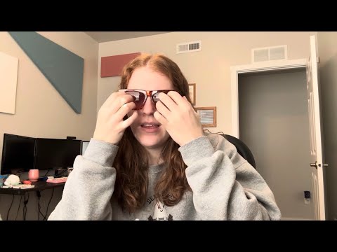 ASMR Glasses Tapping - whispering and rambling