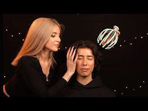 Real Person Hair Play, Arm Scratching & Massage ft. ‪@JojosASMR  ~ ASMR Personal Attention
