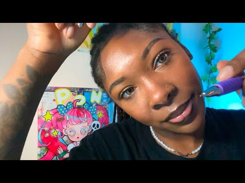 ASMR| Overly-Nice Girl Writes Love-Letter 💌On Your Face ✍🏾
