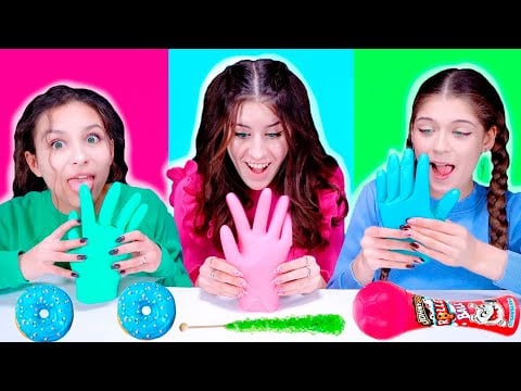 ASMR Pink, Green, Blue Candy and Candy Race with Makeup for Loser | Best Compilation