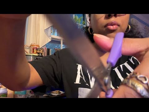 unplanned chaotic personal attention ASMR (camera touching) 
