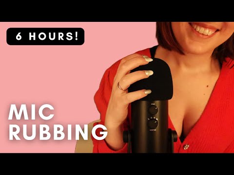 ASMR - 6 hours FAST MIC RUBBING, stroking with FOAM COVER | massage | brain melting | whispering