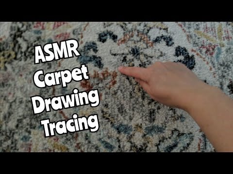 ASMR CARPET TRACING AND DRAWING (wipe it away, mouth sounds)