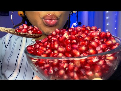 ASMR | Eating Pomegranate W/ Coconut Water 🥥 💦