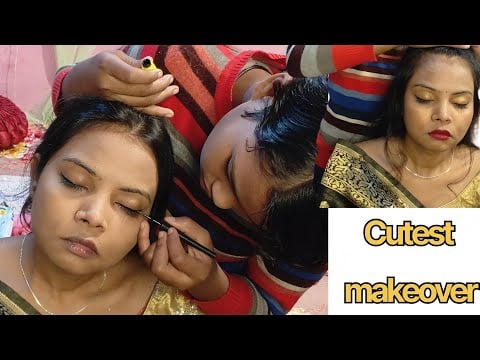 Asmr Cutest and relaxing makeover ever by my student sonam..😊😴💤
