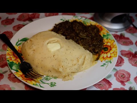 Mashed Potatoes & String Beans ASMR EatingSounds