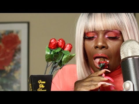 BELGIAN MILK CHOCOLATE ROSES ASMR EATING SOUNDS