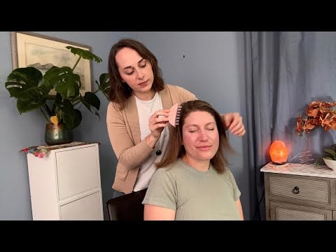Relaxing ASMR Massage with @ChilibASMR ✨ Gentle Head, Ear & Back Massage [Real Person ASMR]