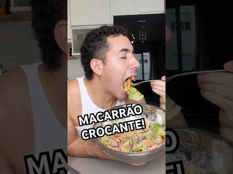 SALADA DE MACARRÃO CROCANTE! #asmr