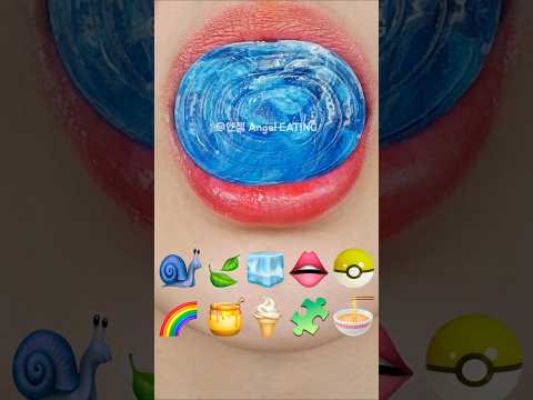 @AngelEATING777 asmr EMOJI FOOD JELLY HONEY KOHAKUTOU 이모지 먹방 젤리 얼음 꿀젤리 구미젤리 코하쿠토 eating sounds