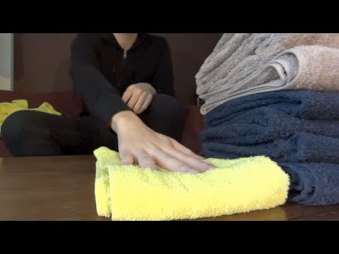 ✧J-ASMR✧タオルをたたむ/Binaural folding towels sounds/수건개기 音フェチ JAPAN