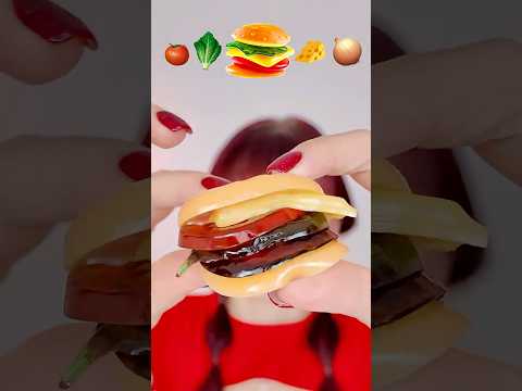 ASMR Gummy Burger Candy Eating  #mukbang