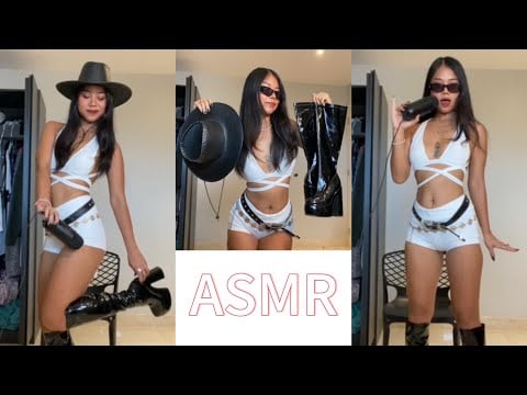 ASMR 15 minutes | Shein try on haul | tapping, scratching, jewelry tapping, fabric scratching