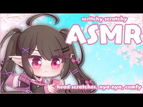 ASMR 1 HOUR head scritches and close whispers ♡ Fluffy mic scratching ♡ Vtuber