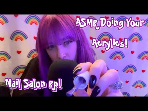 ASMR Doing your Acrylics at a Nail Salon (Rp)