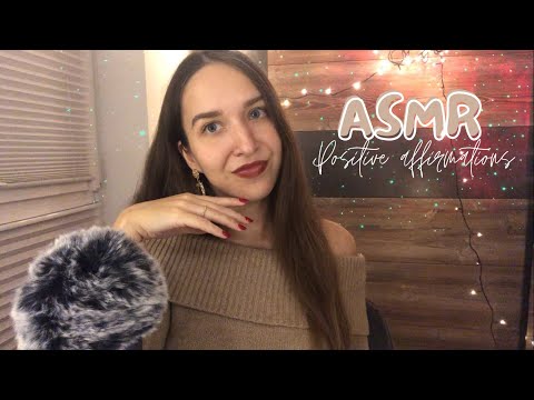 ASMR Positive affirmations for the new year ✨ | English & German (close up whispering, fluffy mic)