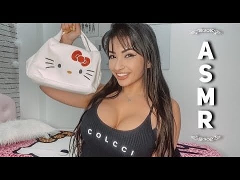 ASMR comidinhas asiáticas  sons de mastigação + presentes fofos da amiga 🎁💞 ASMR eating asian snacks