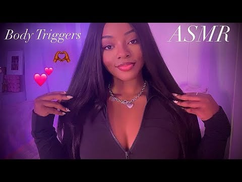 ASMR | Body Triggers 🤍 Soft Face Touching, Fabric Scratching, Hair Playing & MORE 🫶🏾💕