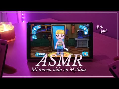 ASMR ✧ ¿Nos relajamos jugando a MySims antes de ir a dormir? 🕯️🌃 [binaural, susurros]