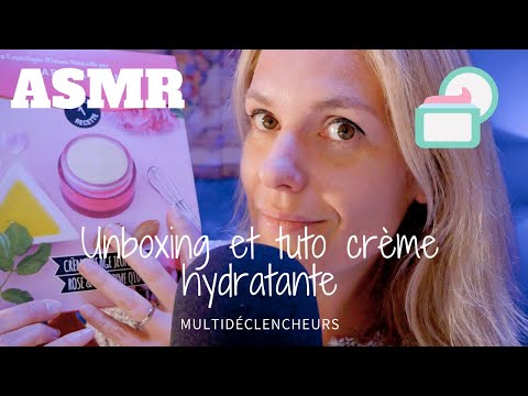 ASMR FR 🧴Unboxing et tuto crème hydratante (multidéclencheurs)