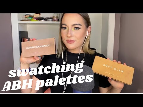 ASMR | swatching the modern renaissance & soft glam eyeshadow palettes from anastasia beverly hills